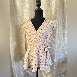 Monteau White Floral Dress/C122